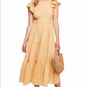 Free People Takin' a Chance Midi Dress